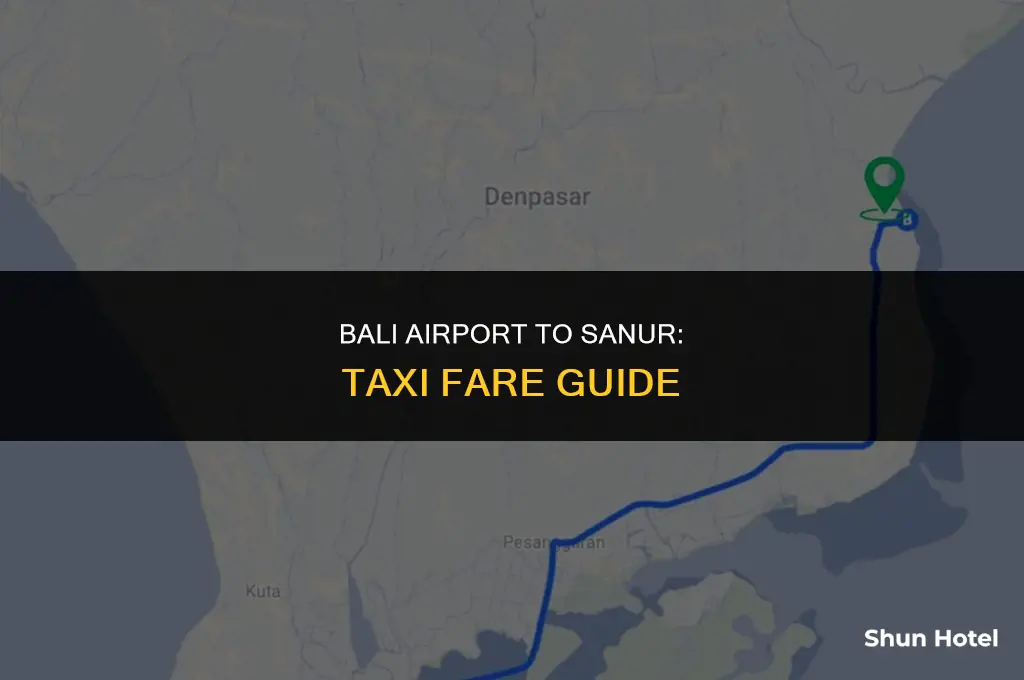how much is a taxi from bali airport to sanur