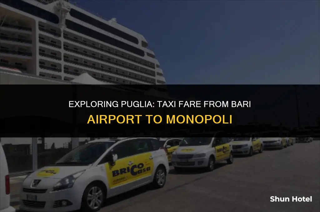 how much is a taxi from bari airport to monopoli