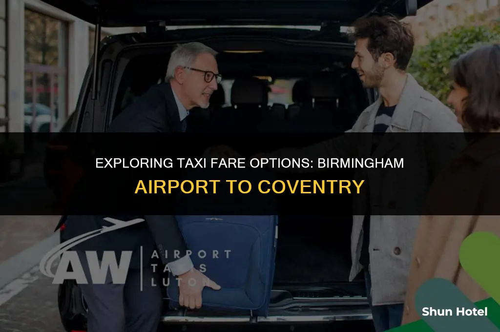 how much is a taxi from birmingham airport to coventry