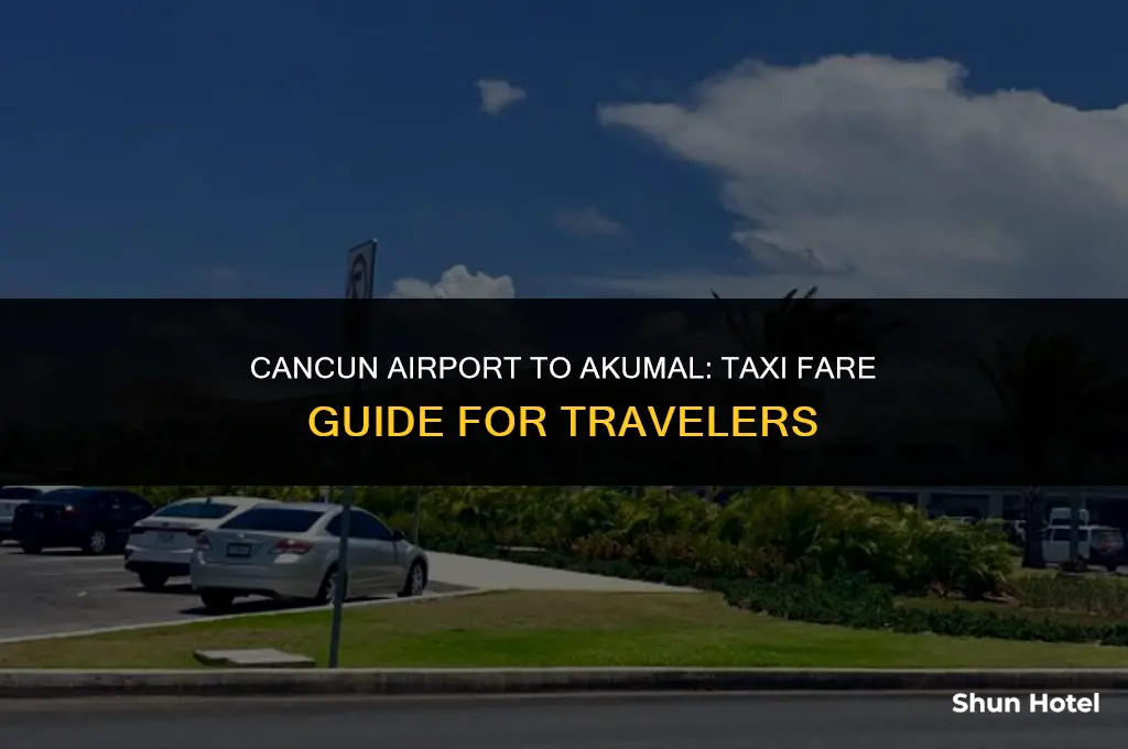 how much is a taxi from cancun airport to akumal