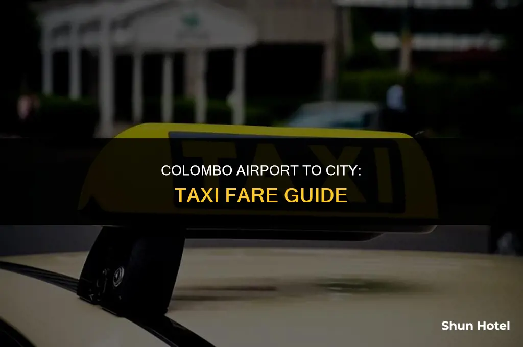 how much is a taxi from colombo airport to colombo