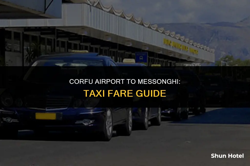 how much is a taxi from corfu airport to messonghi