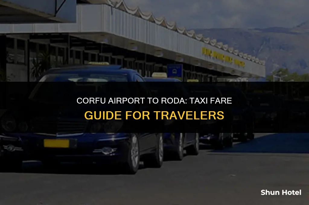 how much is a taxi from corfu airport to roda