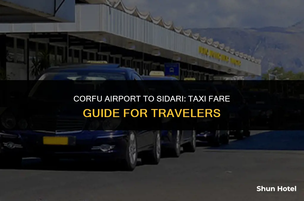 how much is a taxi from corfu airport to sidari