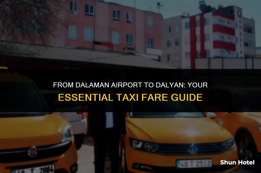 how much is a taxi from dalaman airport to dalyan