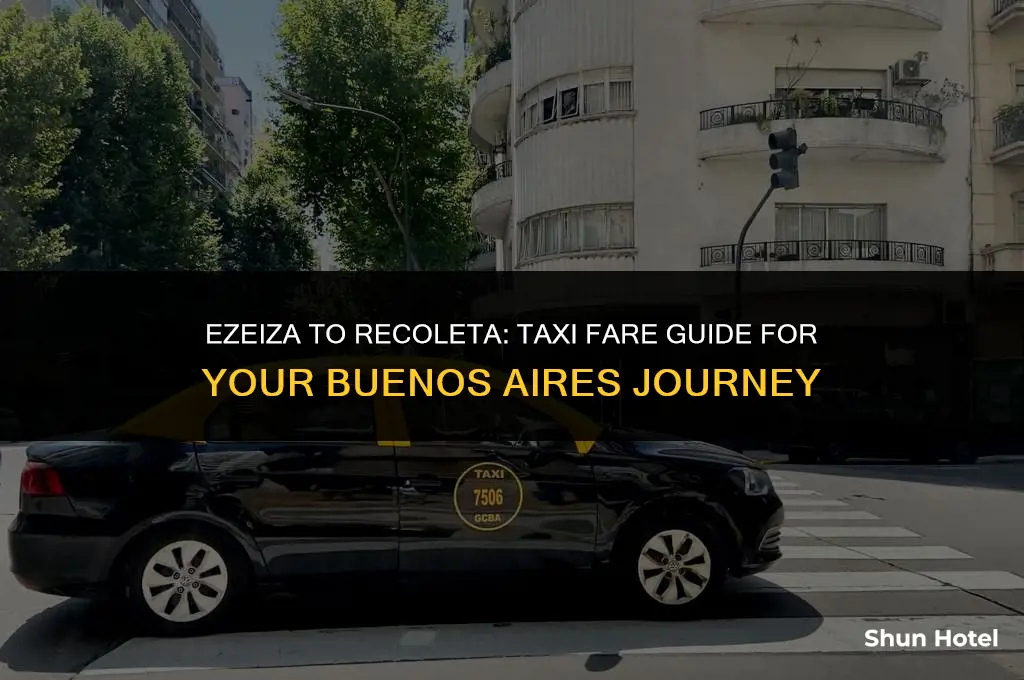 how much is a taxi from ezeiza airport to recoleta