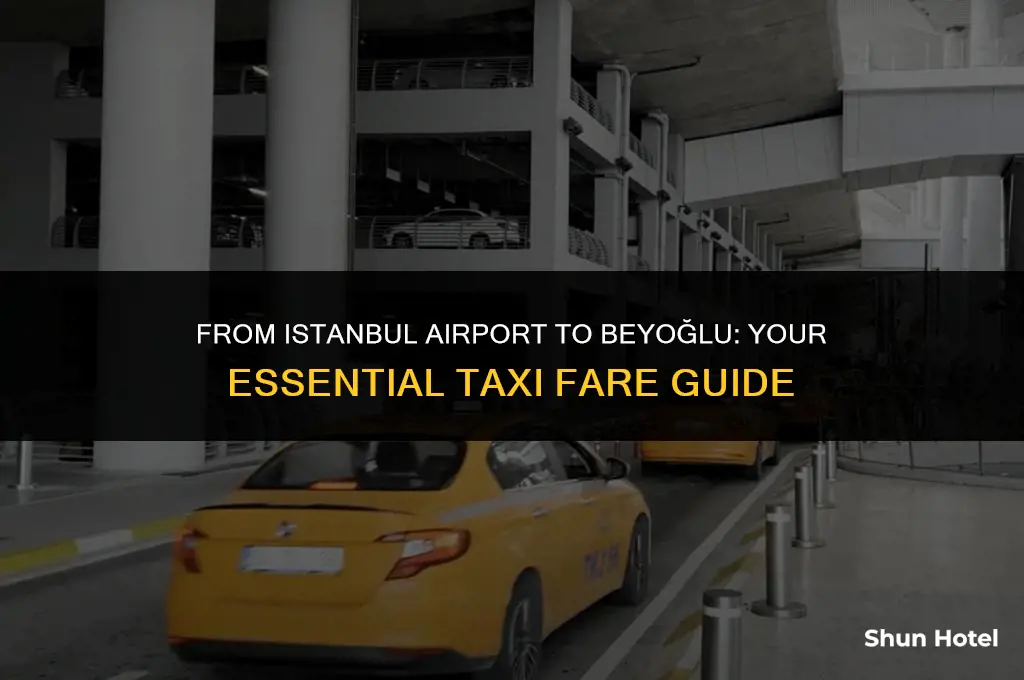 how much is a taxi from istanbul airport to beyoglu