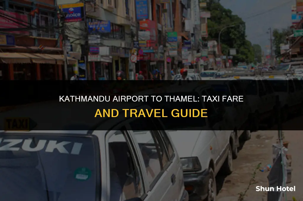 how much is a taxi from kathmandu airport to thamel