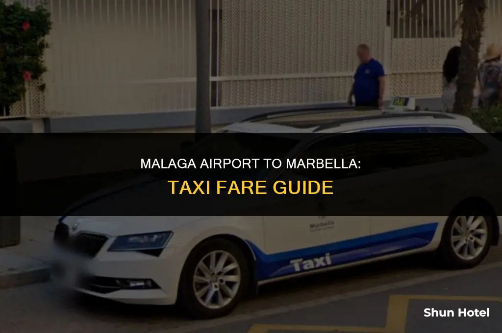 how much is a taxi from malaga airport to marbella