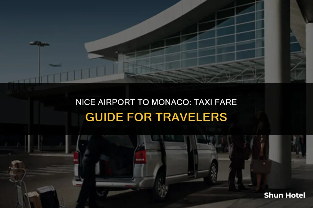 how much is a taxi from nice airport to monaco