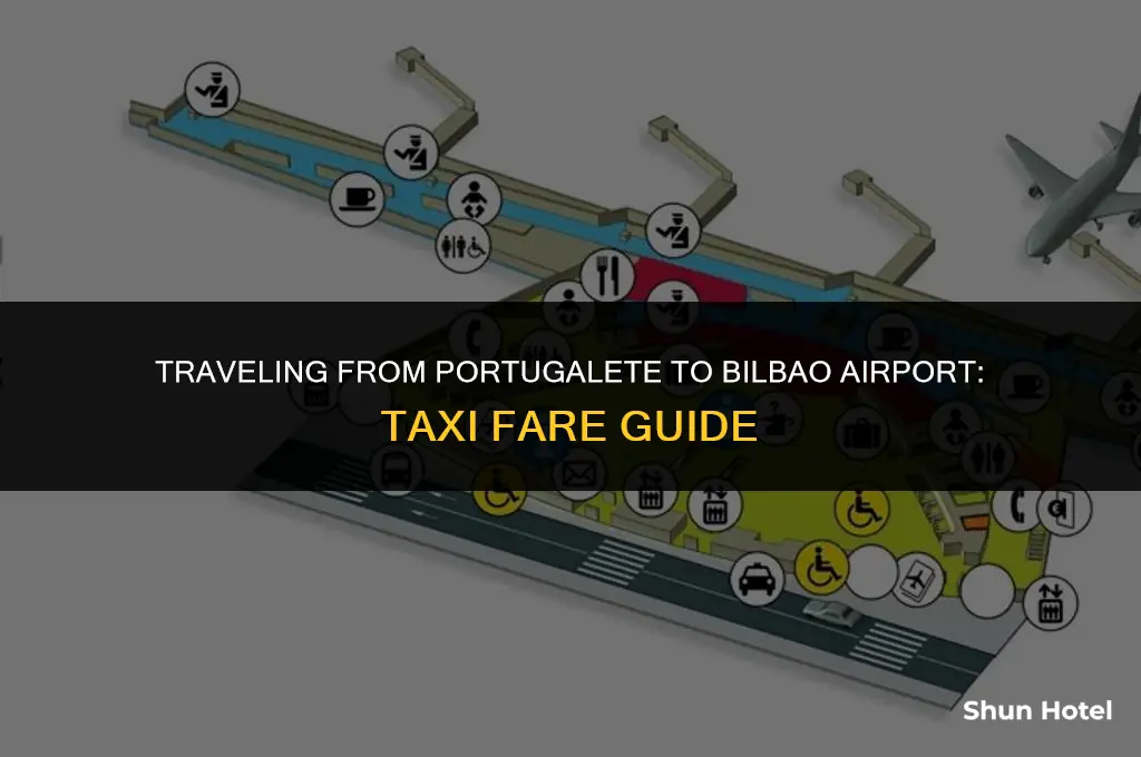 how much is a taxi from portugalete to bilbao airport