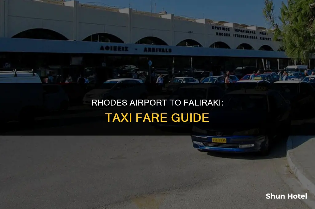 how much is a taxi from rhodes airport to faliraki