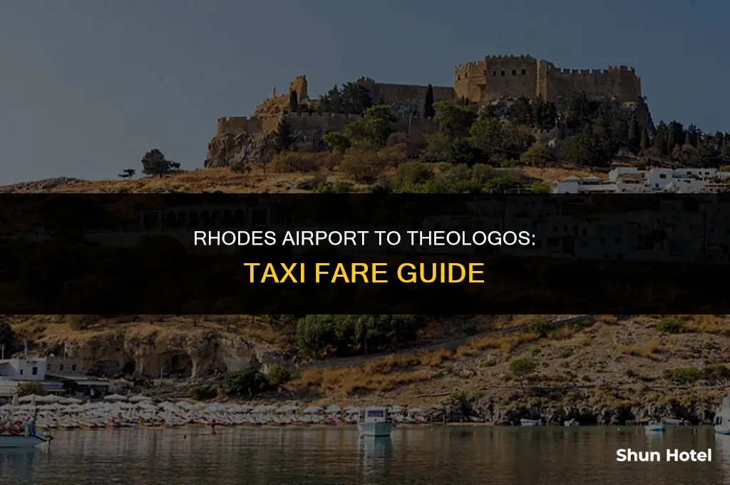 how much is a taxi from rhodes airport to theologos