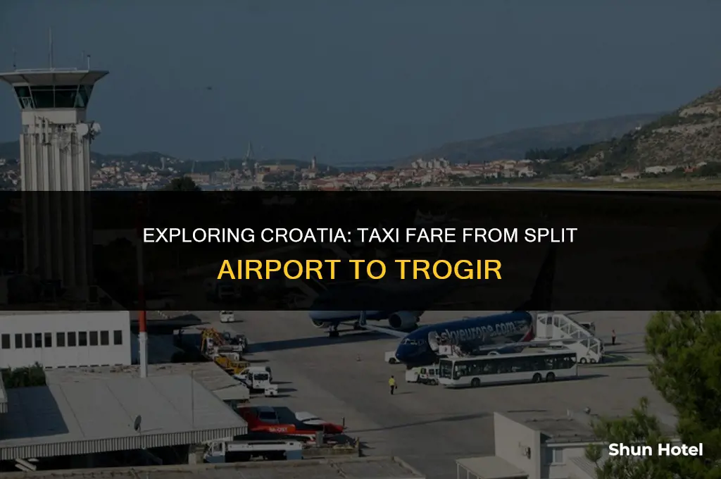 how much is a taxi from split airport to trogir