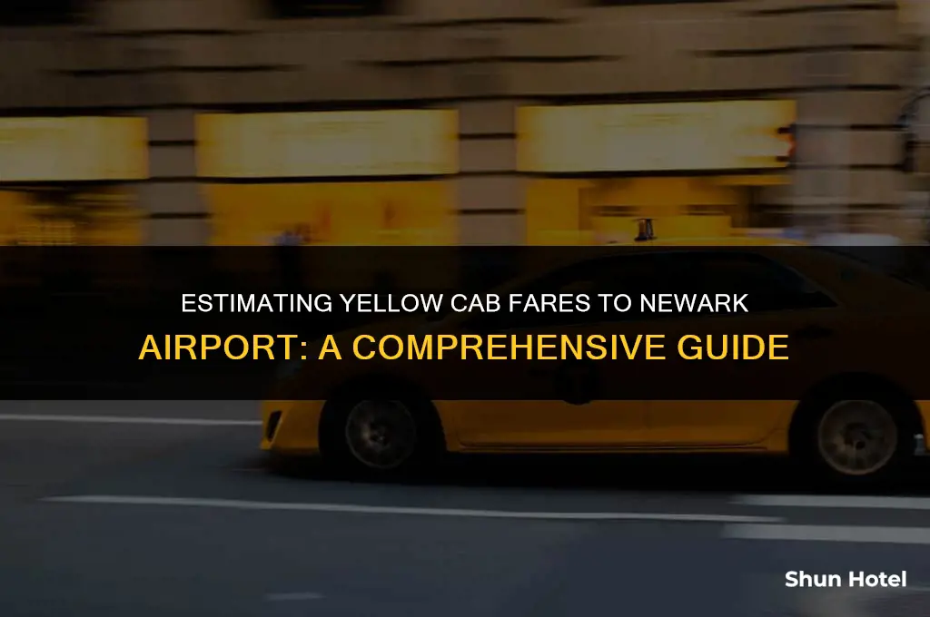 how much is a yellow cab to newark airport