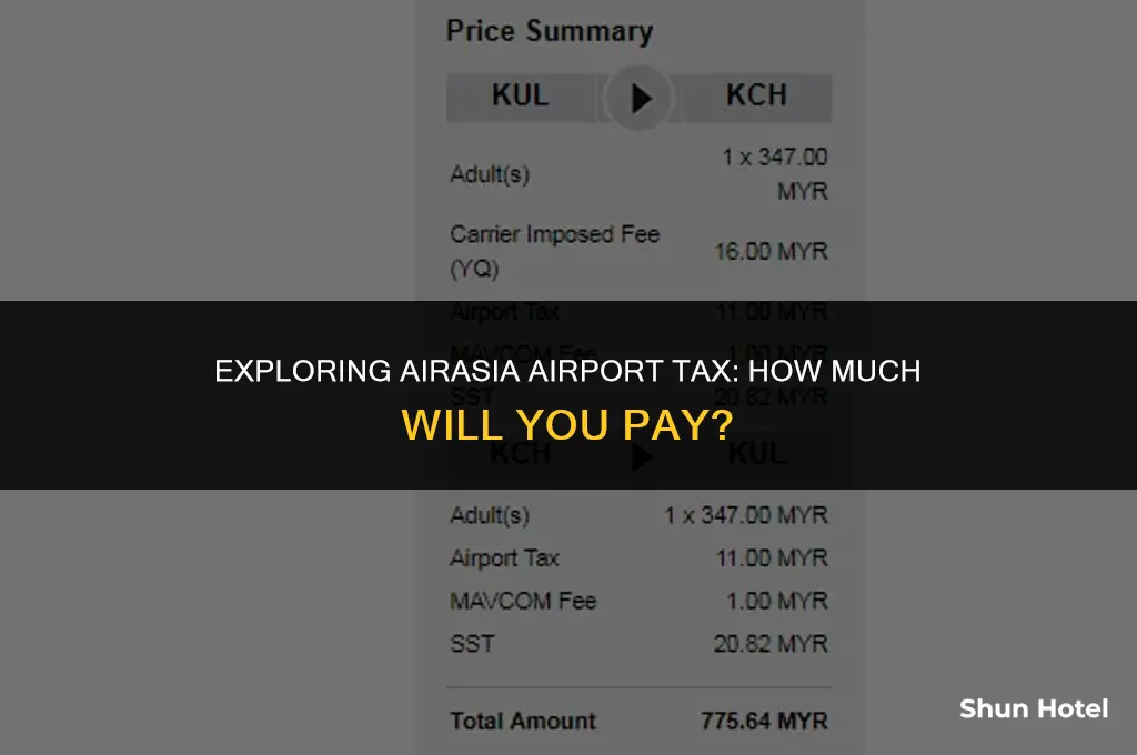 how much is airport tax airasia