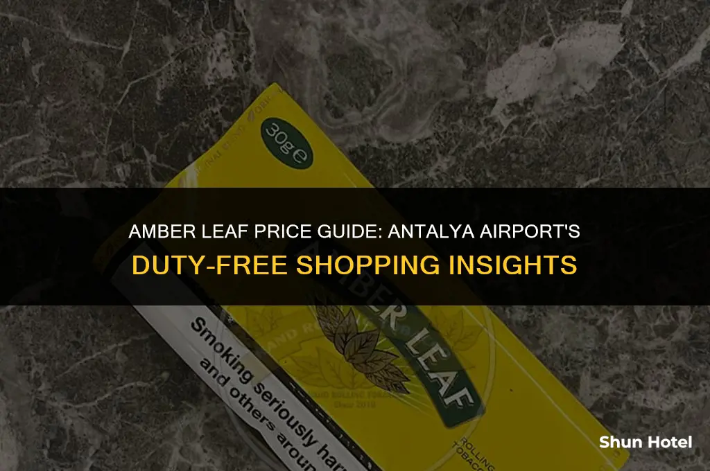 how much is amber leaf at antalya airport