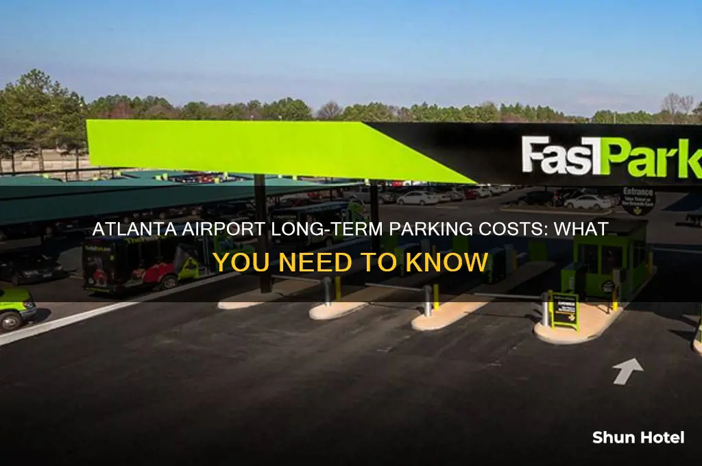 how much is long term parking at atlanta international airport