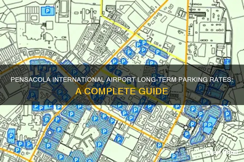 how much is long term parking at pensacola international airport