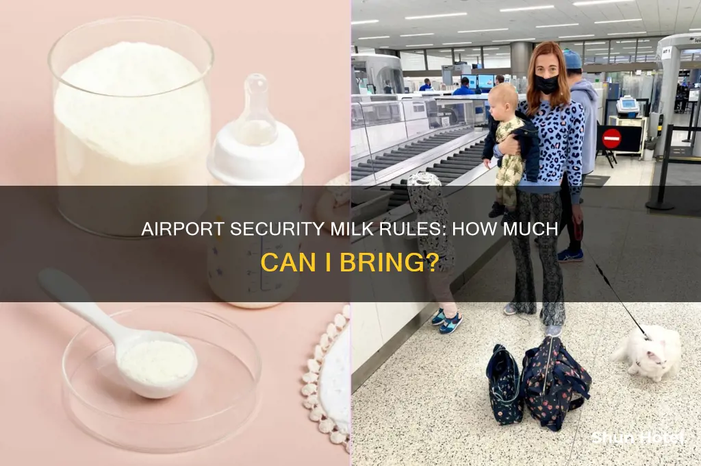 how much milk can i take through airport security