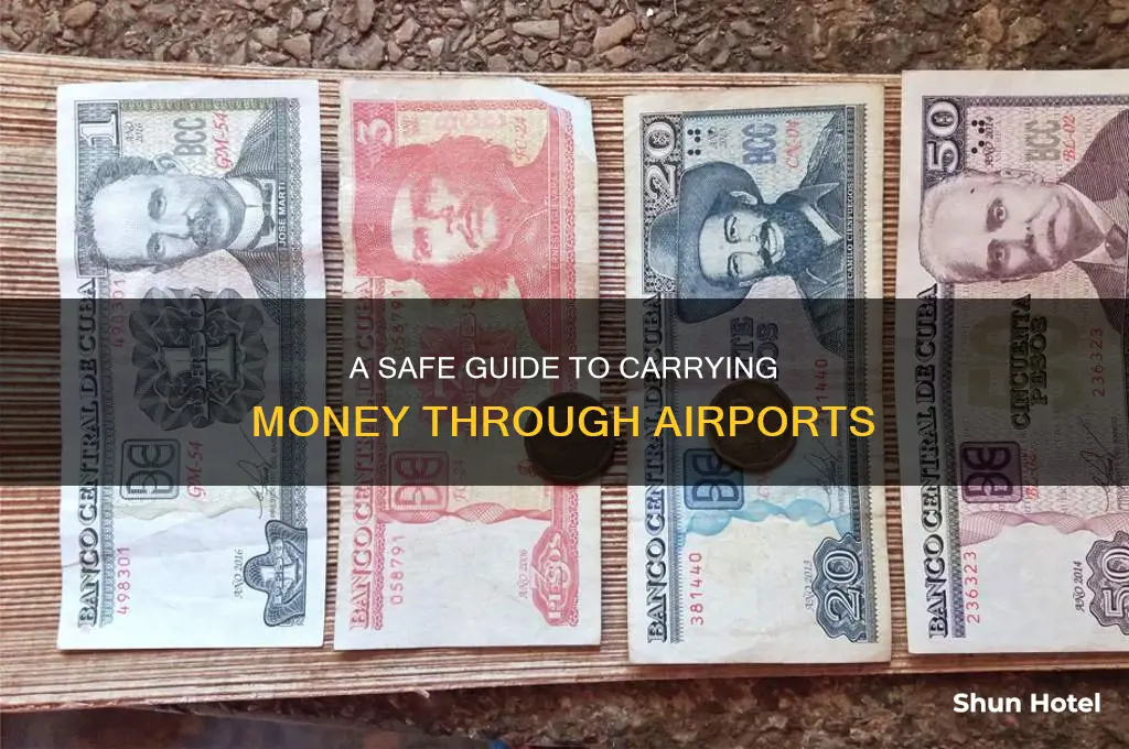 how much money can i take through airport