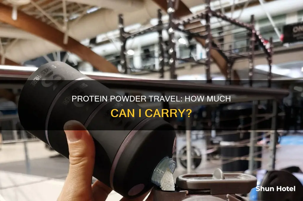 how much protein powder can i take internationally airport