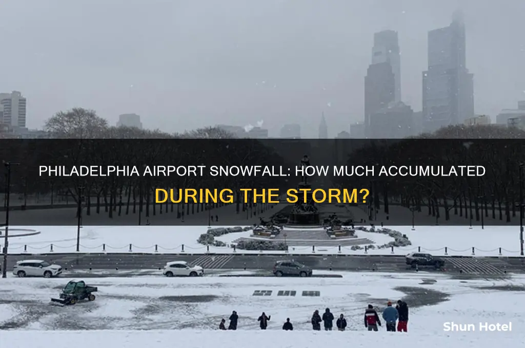 how much snow did philadelphia airport get