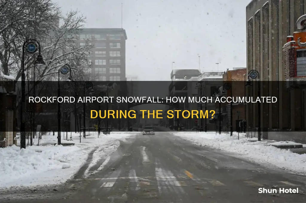 how much snow did rockford airport get