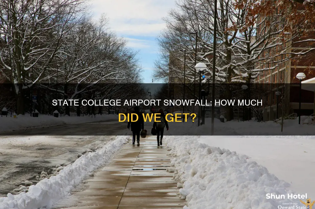 how much snow did we get at state college airport
