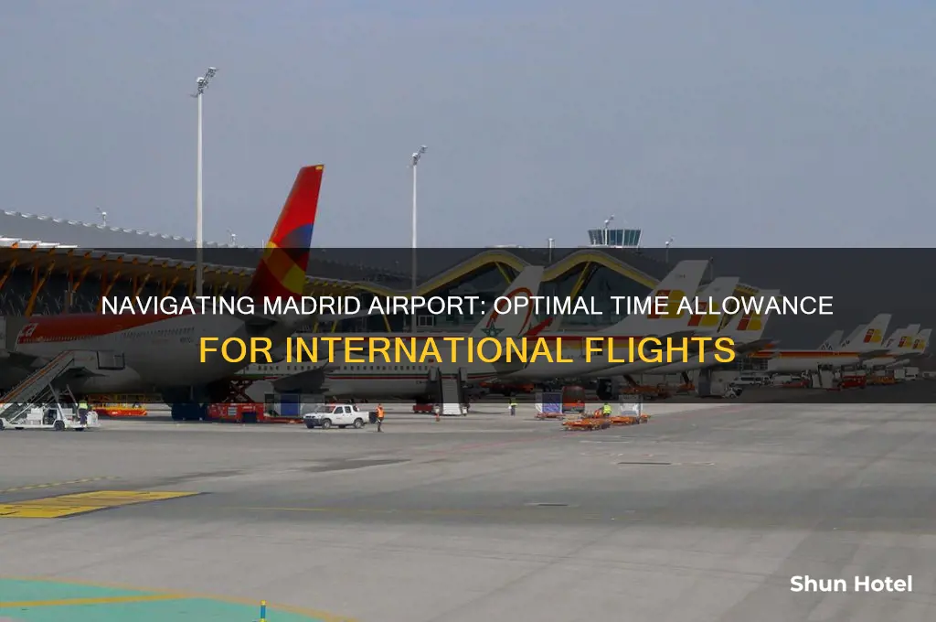 how much time to alow madrid airport international flights