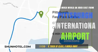 Uber Fare Estimate: Pittsburgh International Airport to Downtown Pittsburgh