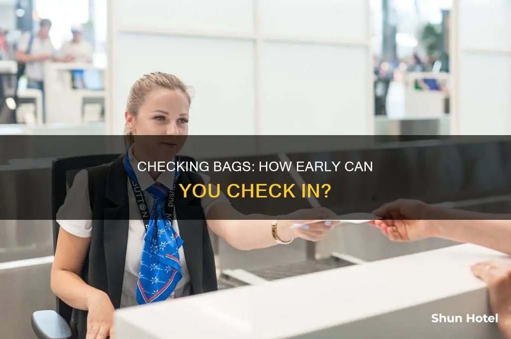 how soon can you check a bag at the airport