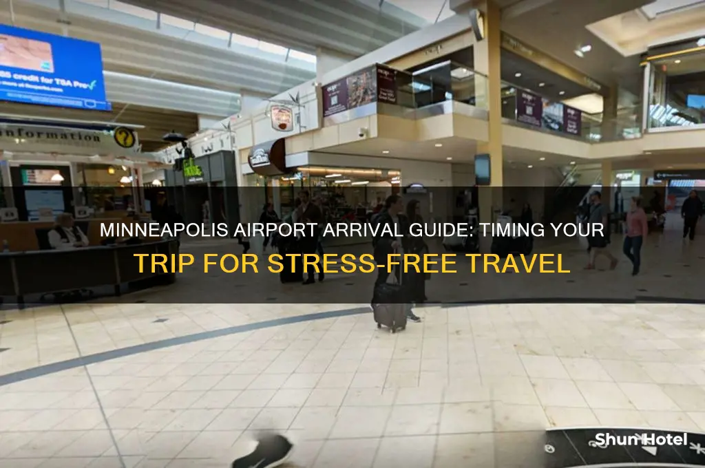 how soon should i get to minneapolis airport