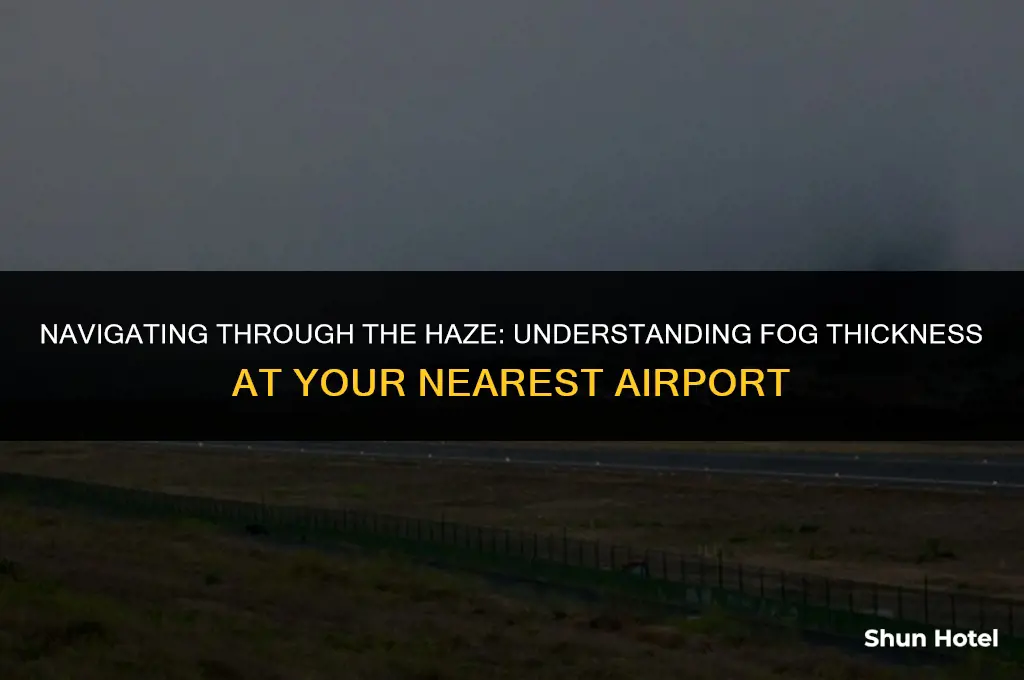 how thick of fog closest airport