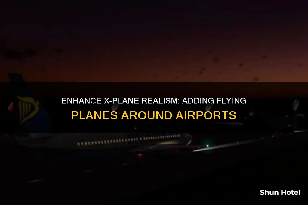 how to add flying planes around airport to x plane
