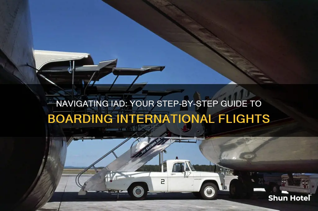 how to board an international flight at iad airport