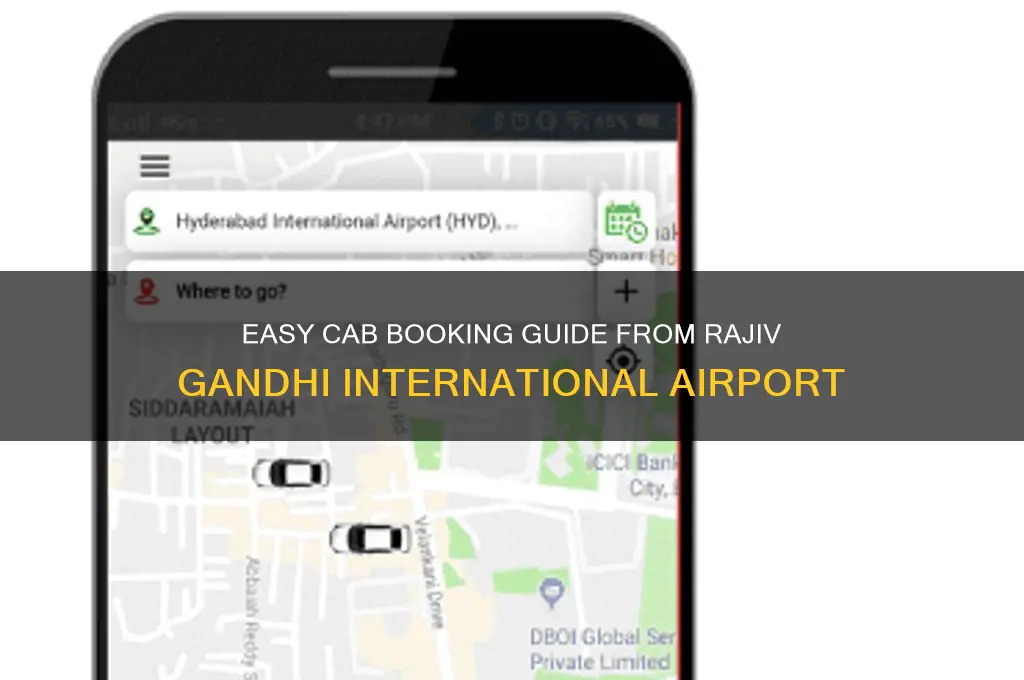how to book a cab from rajiv gandhi international airport