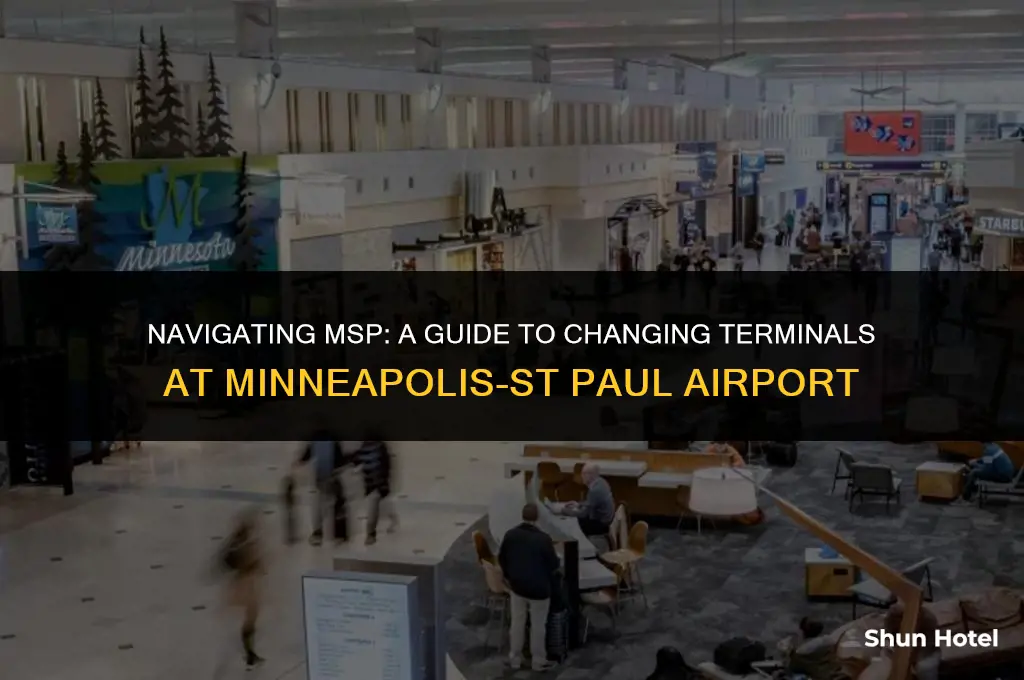 how to change terminals in mineapolis st paul airport