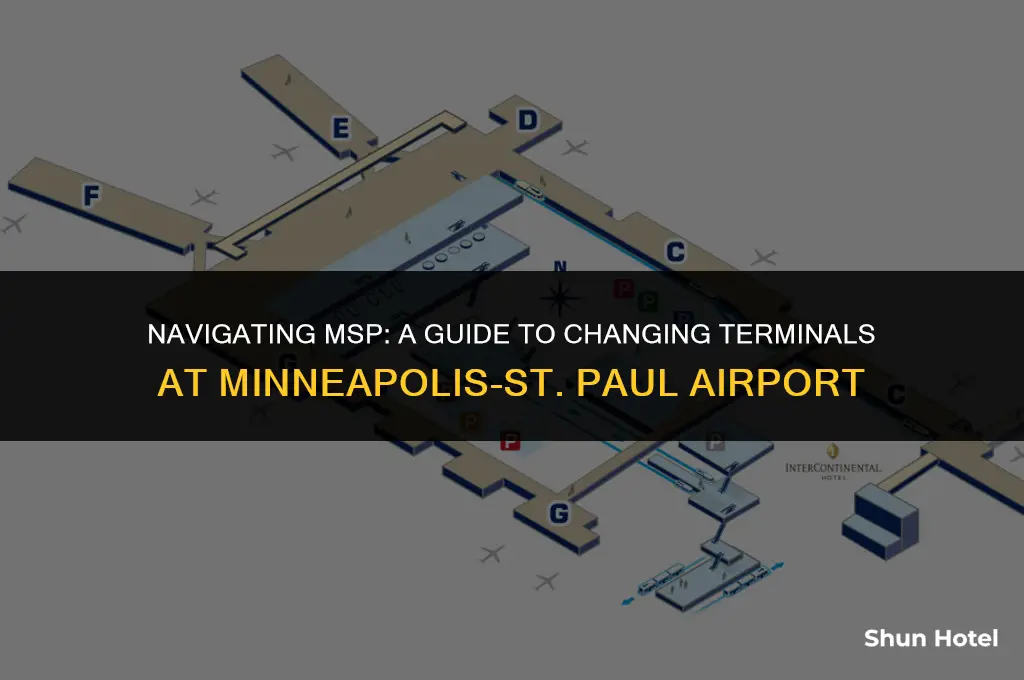 how to change terminals in minneapolis st paul airport