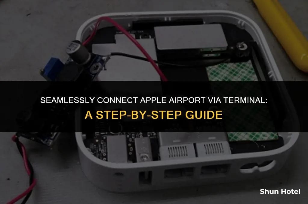 how to cnnect apple airport via terminal