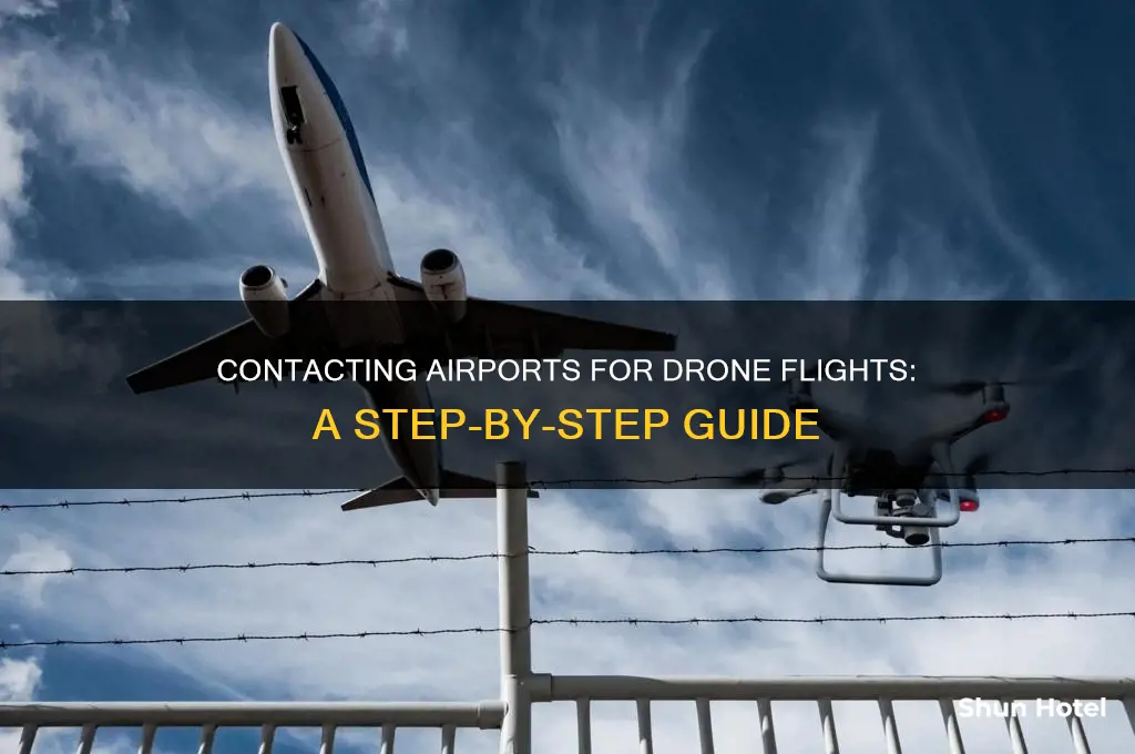 how to contact airport to fly drone