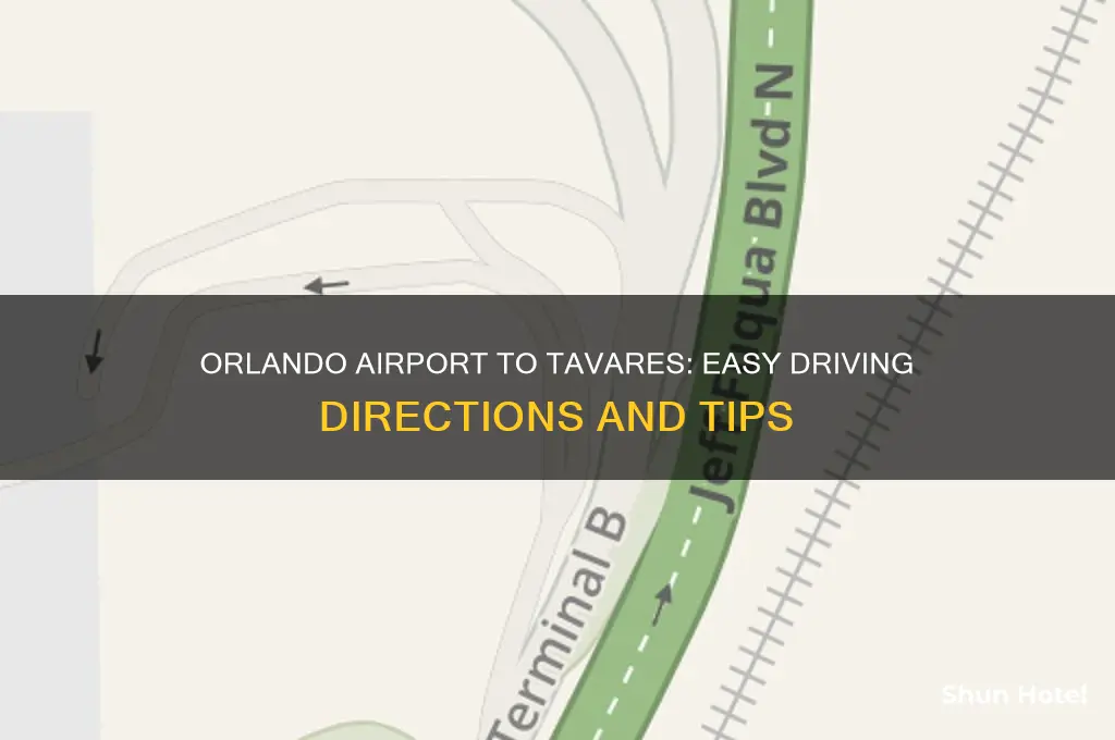 how to drive from orlando international airport to tavares florida