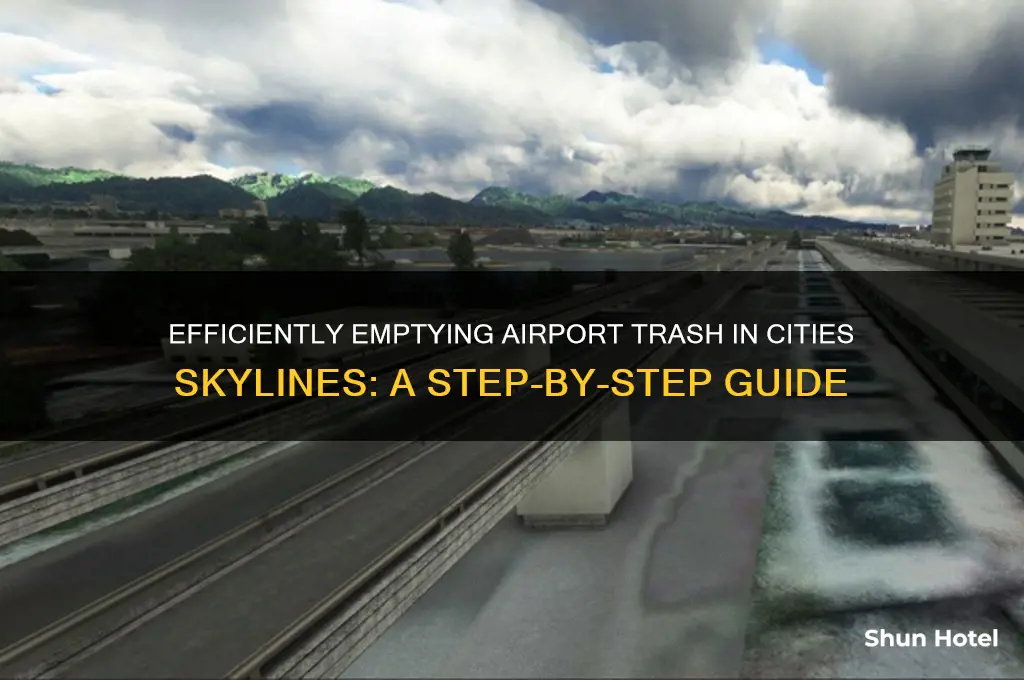 how to empty trash at international airport in cities skylines