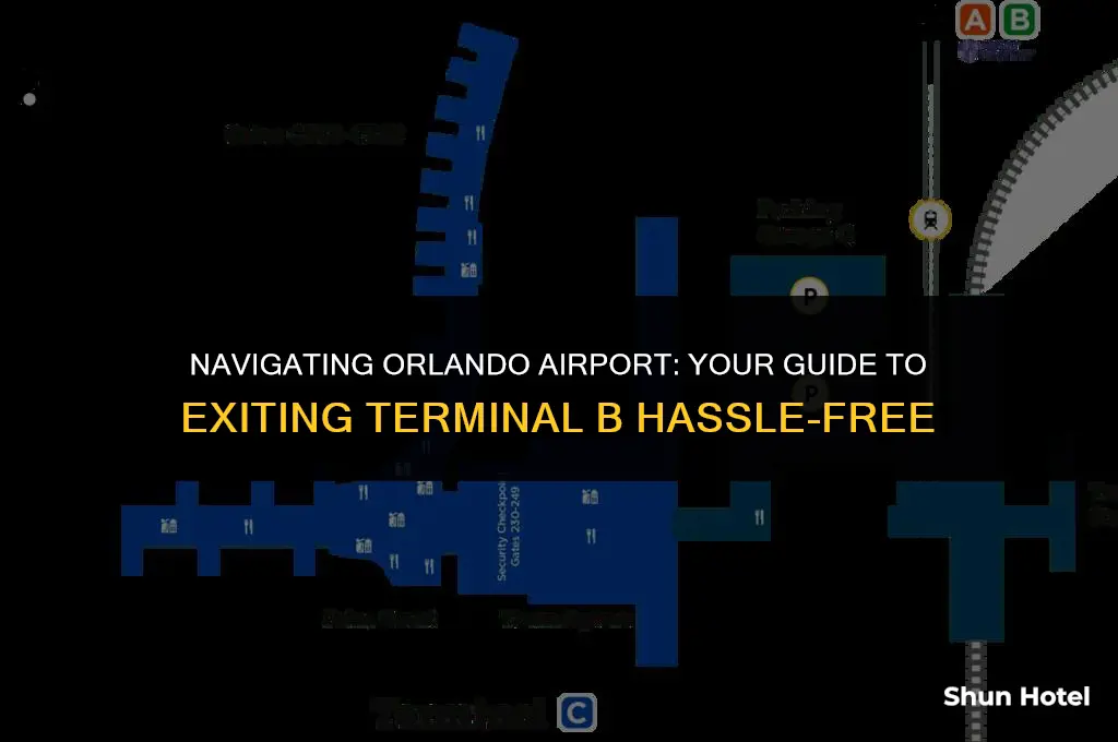 how to exit terminal b at orlando airport