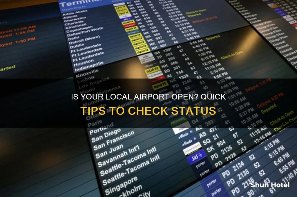 how to find out of local airport is open