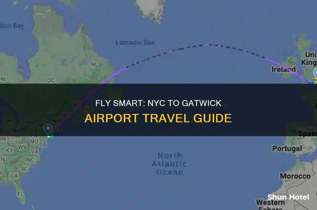 how to fly from new york city to gatwick airport