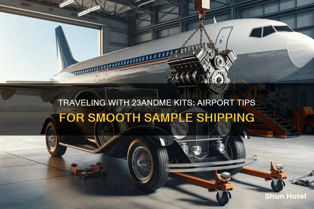 how to get 23 and me samples in airport
