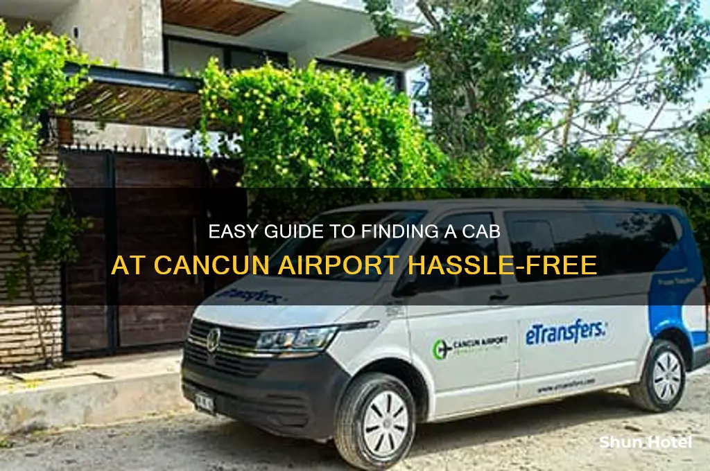 how to get a cab at cancun airport