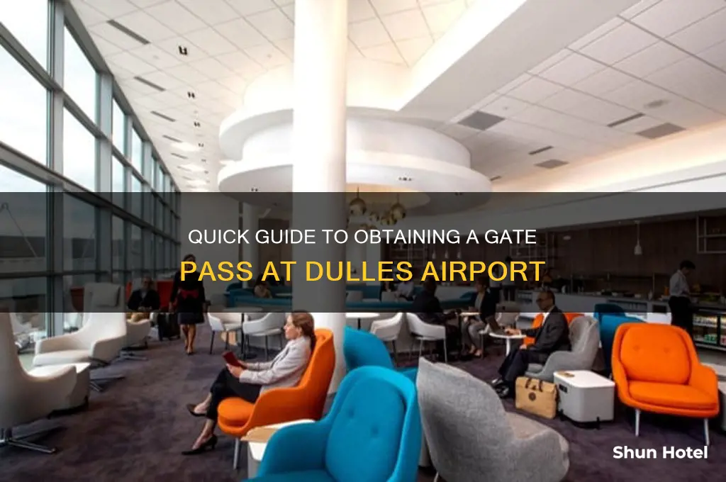 how to get a gate pass at dulles airport