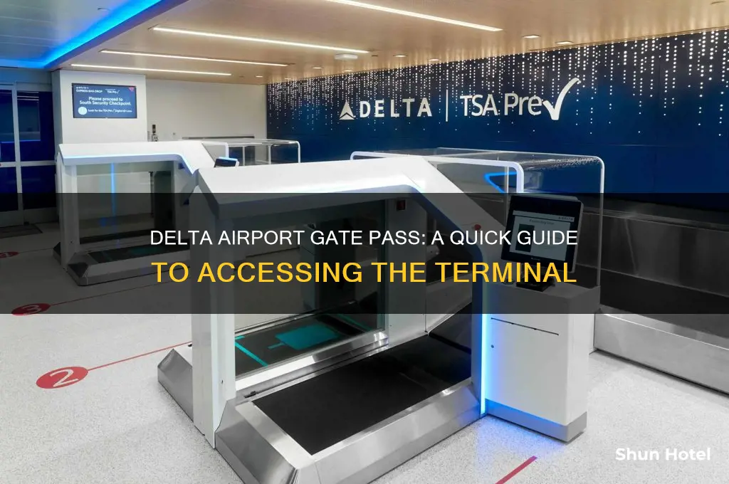 how to get a gate pass at the airport delta
